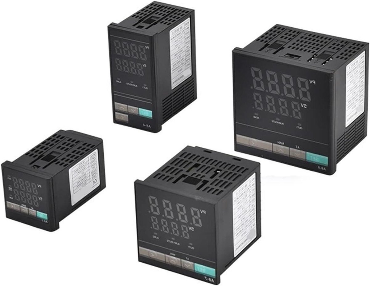 Temperatuurregelaar - Thermostaat - Koelen en verwarmen - PID-uitgang - 48 x 48 mm - Zwart