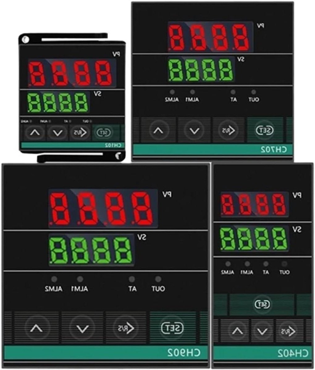 Temperatuur Controller - Digitale Thermostaat - Constante Temperatuur - Dubbele Uitgang - 48x96mm - Zwart