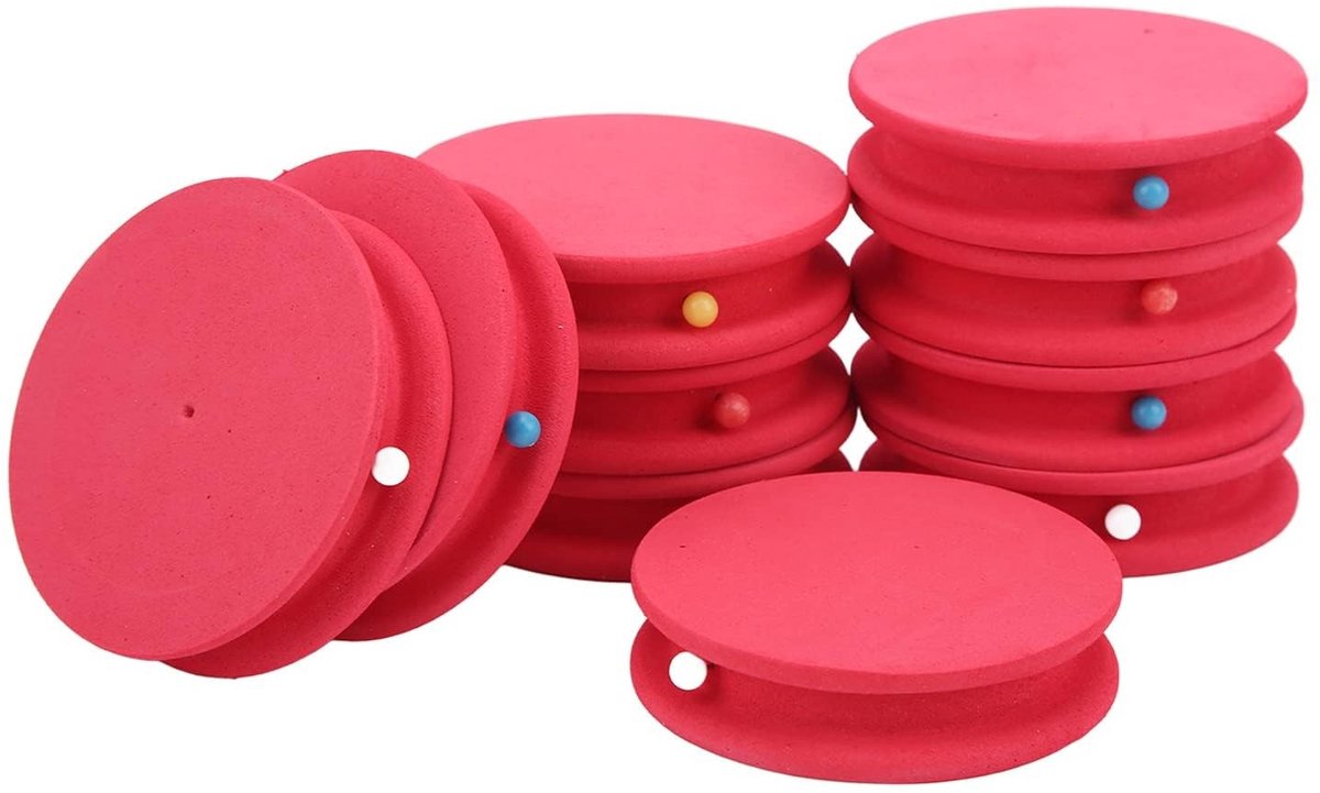 Dailygoods- Vislijnhouder 10 Stuks - EVA Foam Spoelen - Vissersaccessoires - Haakbescherming - Kleurcode - Duurzaam en veilig - Vislijnspoelen
