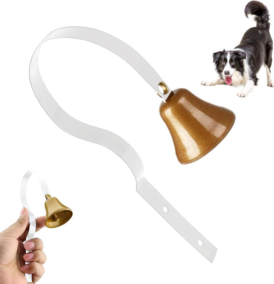 Honden Deurbel - Training Hulp - Zindelijkheidstraining - Duurzaam Hout-Metaal - 18x4cm - Niet Gespecificeerd