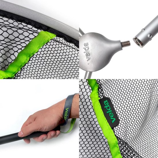 Velda Schepnet Met Telescopische Steel Vierkant 46 Cm Zwart van Velda — afbeelding 3
