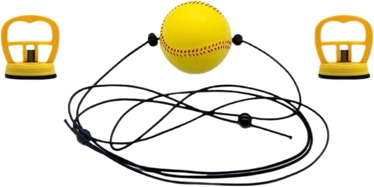 Bokszak Reactiebal - Trainingsbal Fitnessbal - Verbeteren Reactievermogen - Gereedschapsloze Montage - 9 cm Bal - Zwart