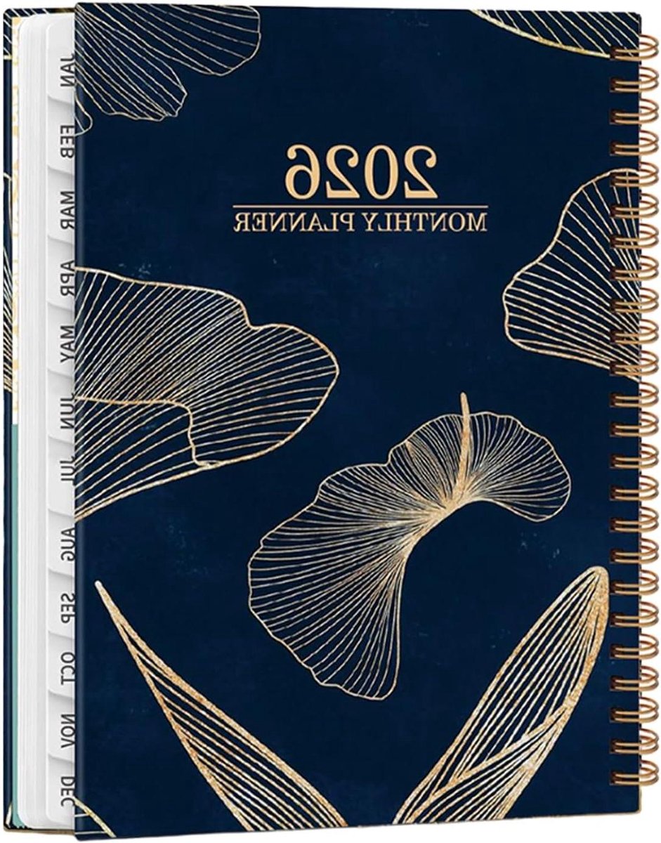 Kalender Planner - Maandschema Organizer - Planning Bijhouden - Gedetailleerde Tijdlijn - 22 x 15.9 x 2 cm - Botanisch