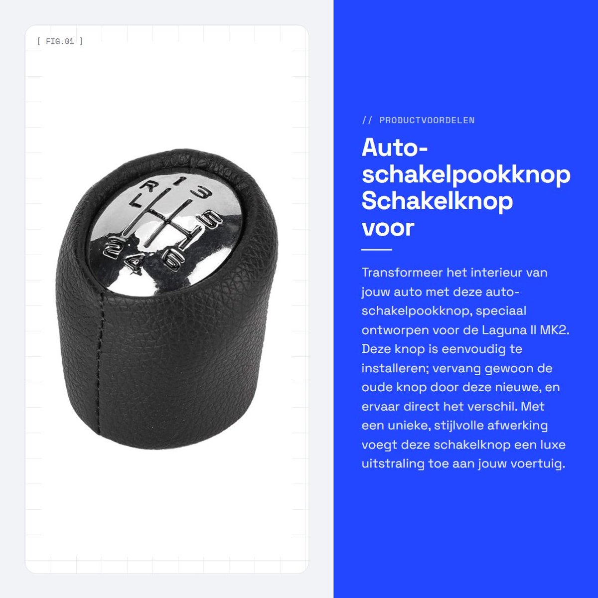 Dailygoods- Schakelpookknop Gloednieuw - Universele Pookknop - Ergonomisch Ontwerp - Hoogwaardig ABS-Kunststof - Luxe Design - Eenvoudig te Installeren