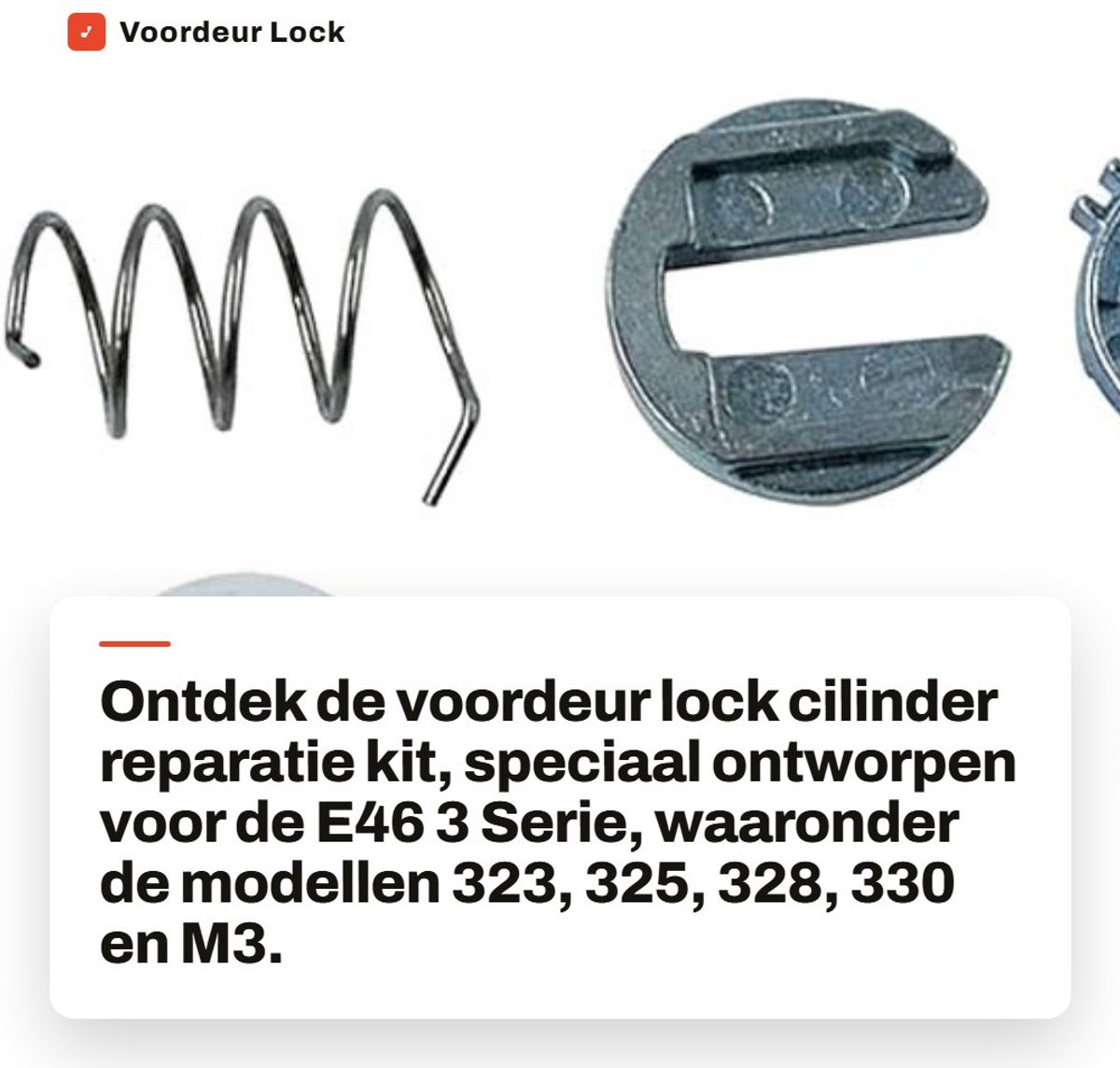 Dailygoods- Lock Cilinder Reparatie Kit Hoge Kwaliteit - Deurslot Reparatieset - Vervanging E46 3 Serie - Zinklegering - Afmetingen 12,6 x 10,4 x 1,4 cm - Links/Rechts Compatibel