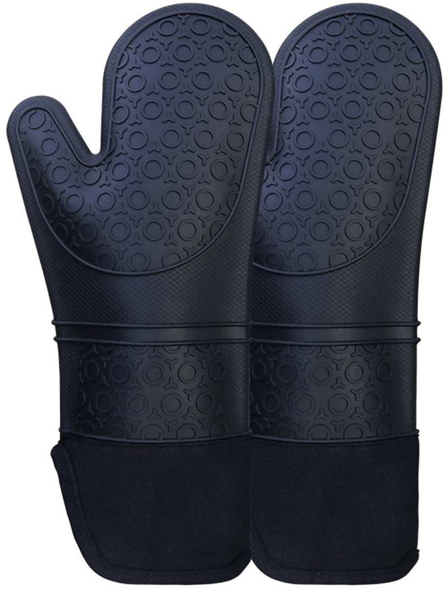 Dailygoods- Ovenwanten Hittebestendig - Siliconen - Antislip - 2 Stuks - 37,5 cm - Voedselveilig - Ovenhandschoenen