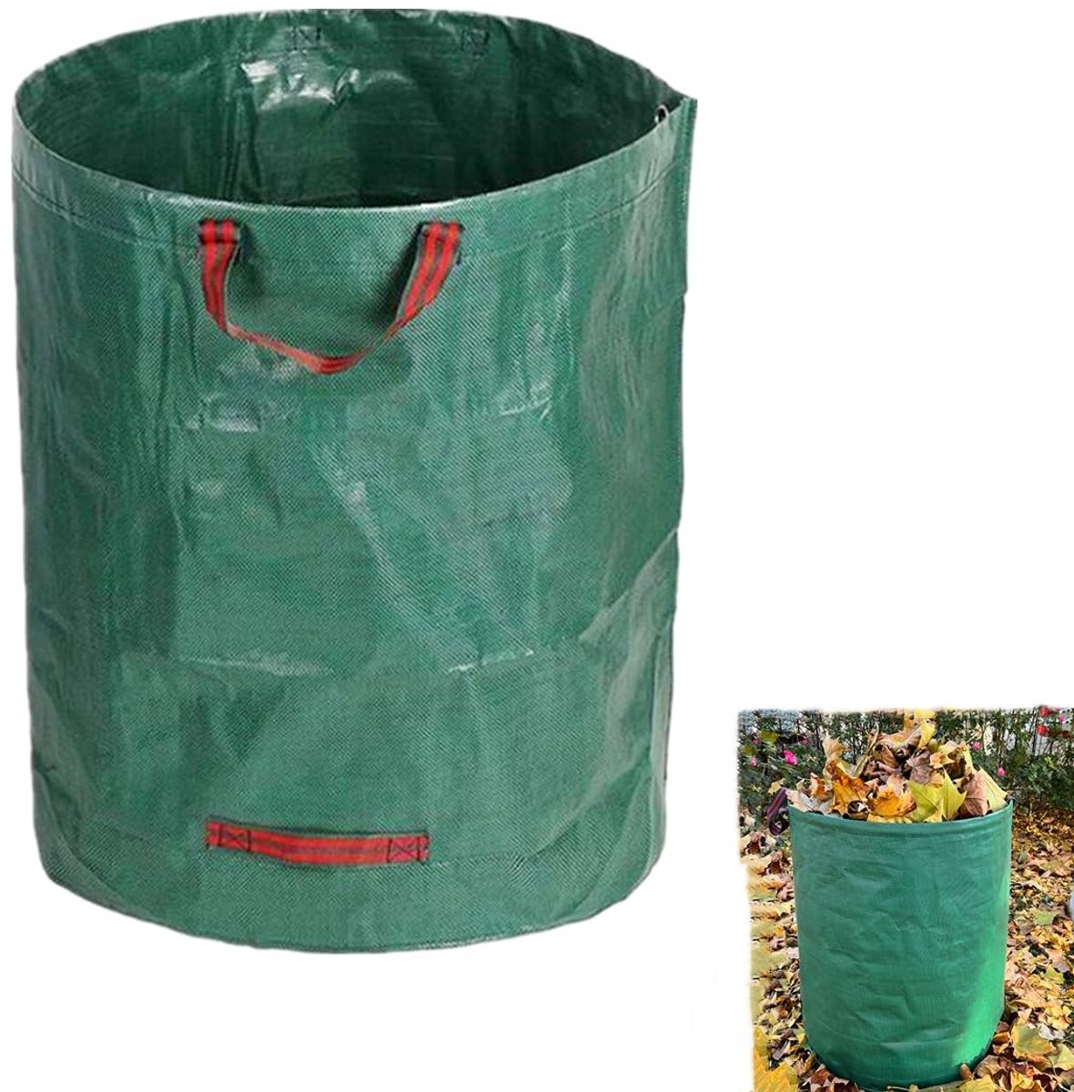 Dailygoods- Tuinzakken 272 liter - Herbruikbaar - Robuuste Bladzak - Afvalzak - Tuintas - Met Handgrepen