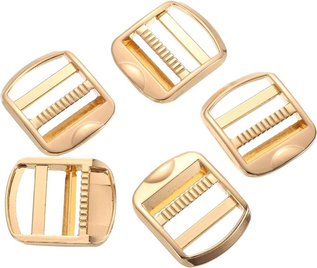 Metalen Ladder Gesp - Riem Gesp Schuiver - Rugzak Reparatie - Zinklegering Materiaal - 25 mm Binnenmaat - Licht Goud