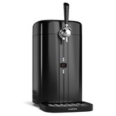 Klarstein FrostBrew Biertapinstallatie - 5L biertapinstallatie met CO₂-druksysteem, Thermo-elektrisch koelsysteem, Temperatuurregeling 3-12 °C, LED-display, Afneembare lekbak, Zwart/zilver