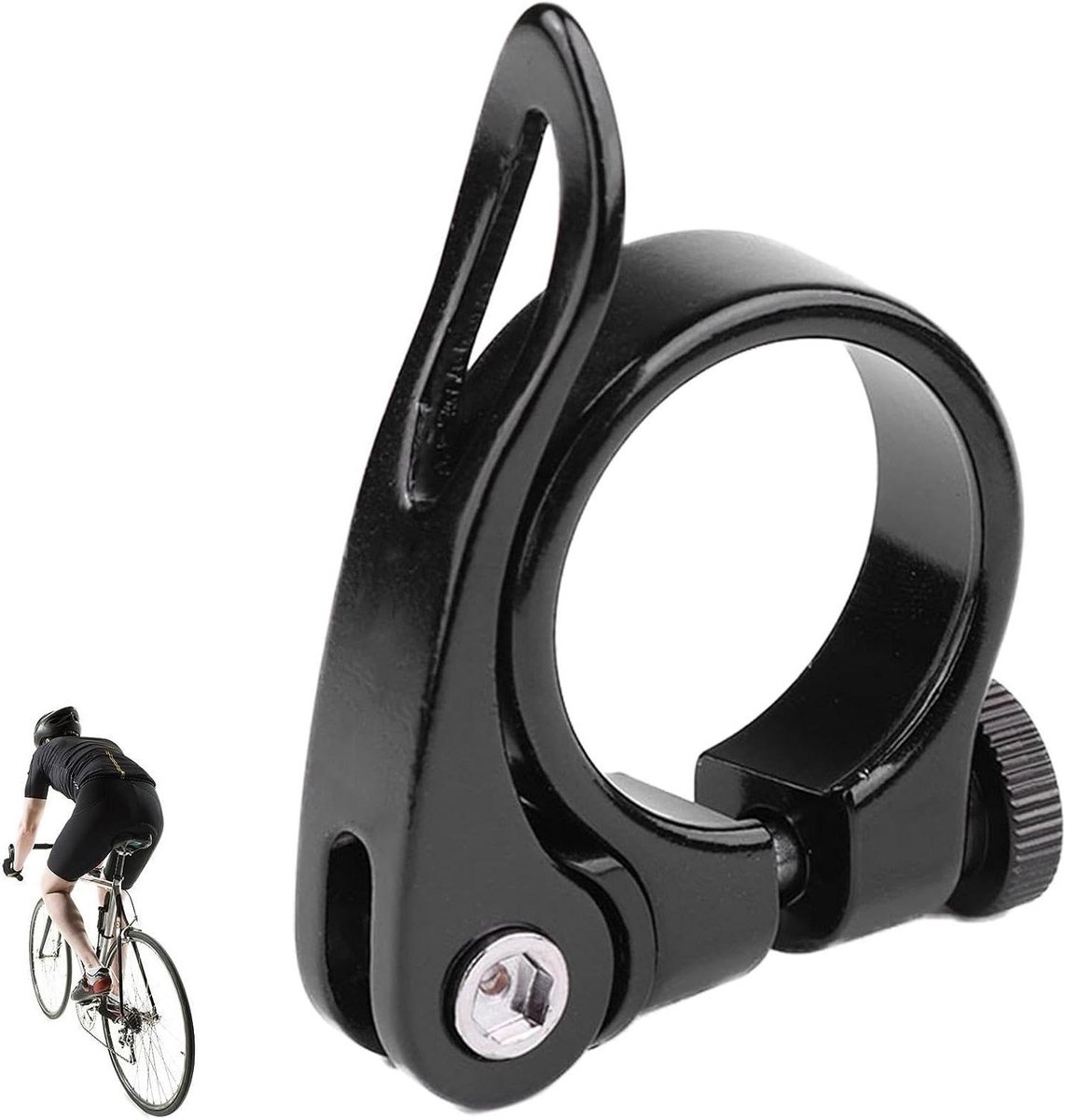 Fietszadelklem - Zadelpenklem - Comfortabel Fietsen - Aluminiumlegering - 27.2-31.9 mm - Zwart