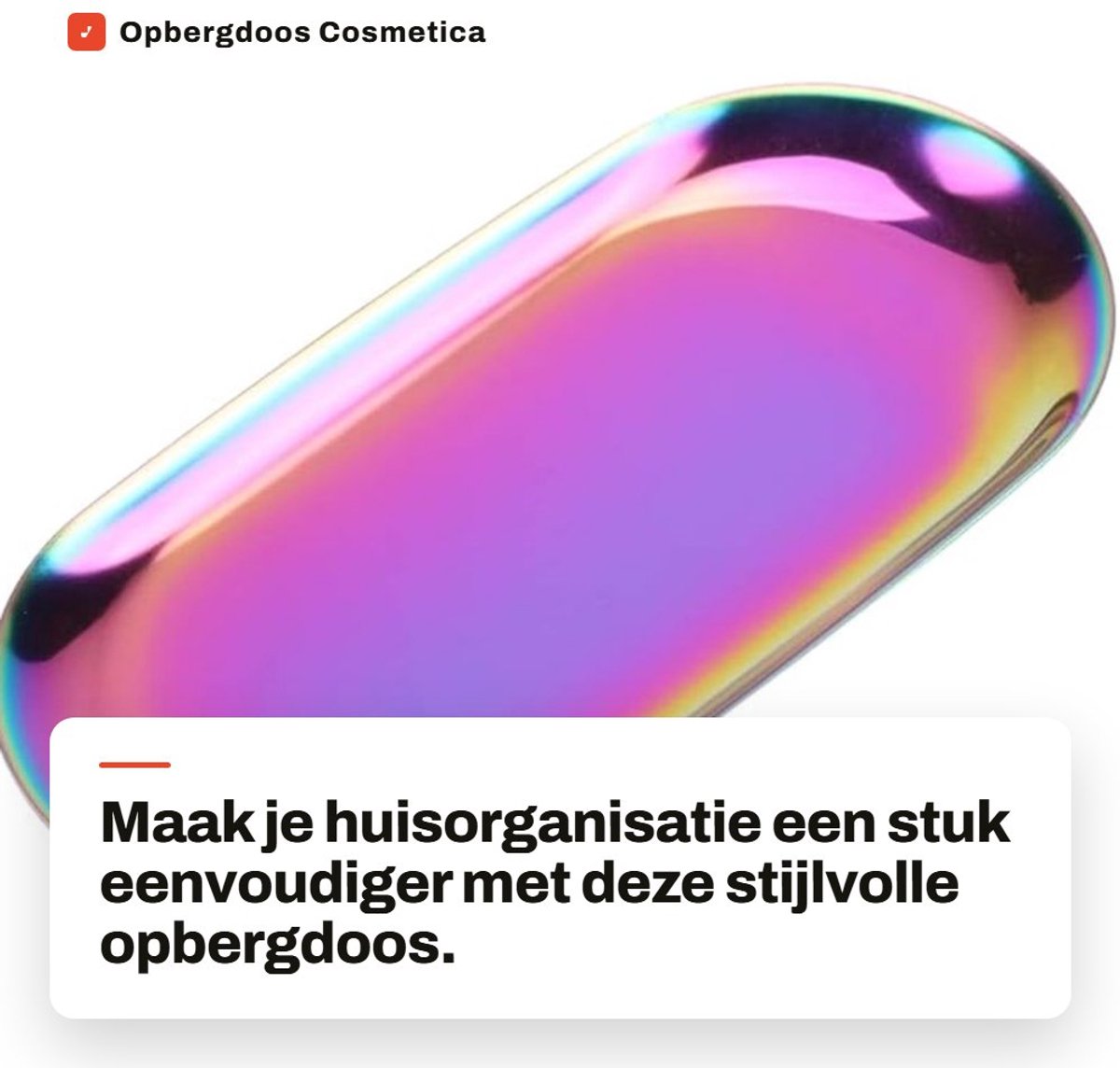 Dailygoods- Opberglade Roestvrij Staal - Organizer Cosmetica/Sieraden - Duurzaam - Eenvoudig Ontwerp - Gemakkelijk Schoon te Maken - Flexibele Afwerking - Opbergdoos