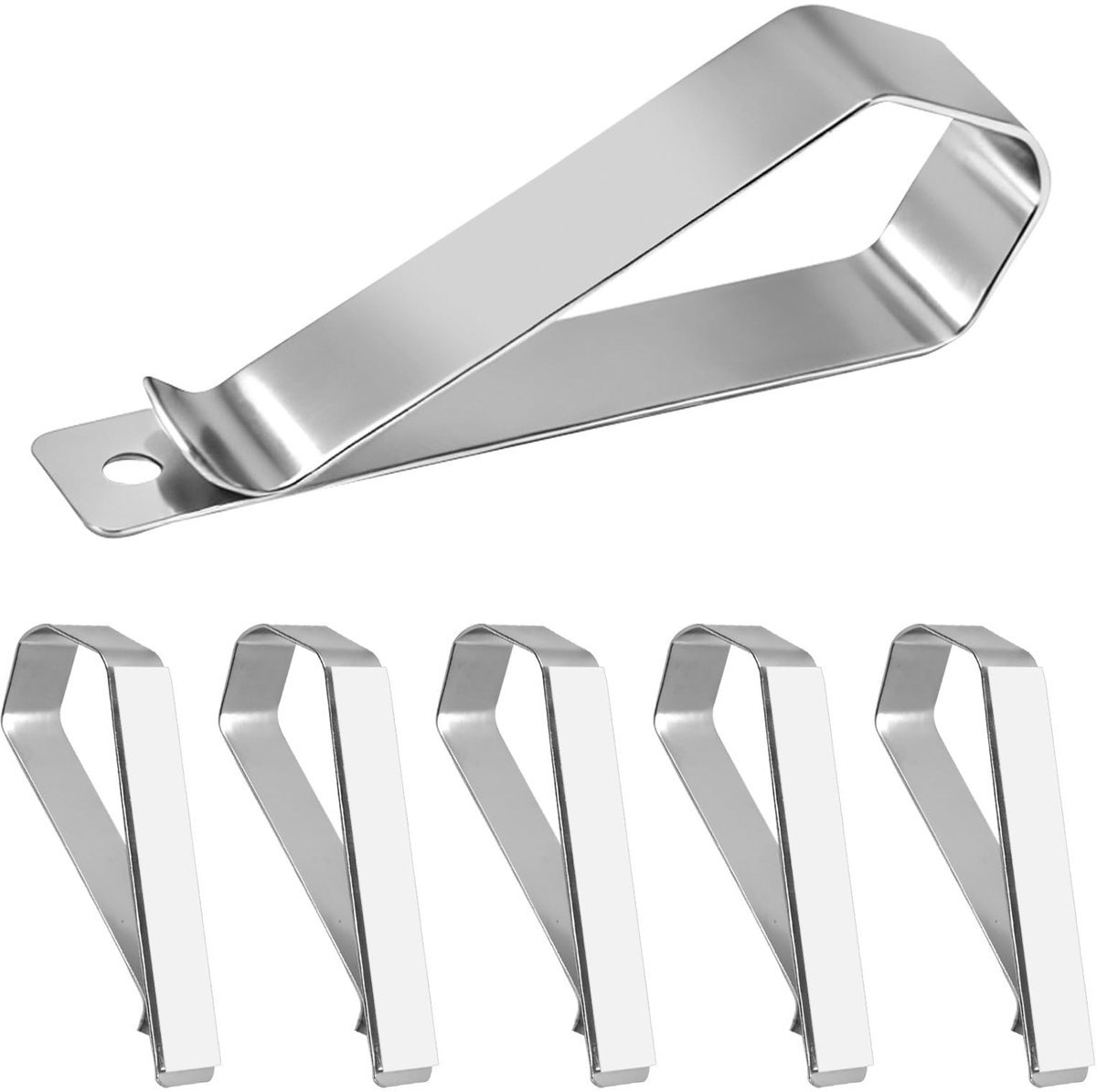 Dailygoods- Zonneklep Clips Set van 6 - Fotolijsten voor Auto - Roestvrij Staal - Eenvoudige Bevestiging - Duurzaam Accessoire - Fotolijst