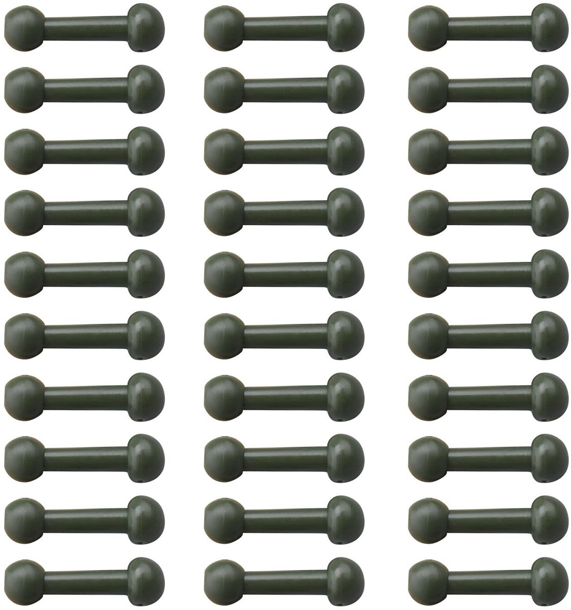 Dailygoods- Vissen Accessoires 80 Stuks - Chod Kralen - Helikopter Rigs - Lijn Protector - Groene Kralen - Duurzaam Kunststof 18x6mm - Visaccessoires