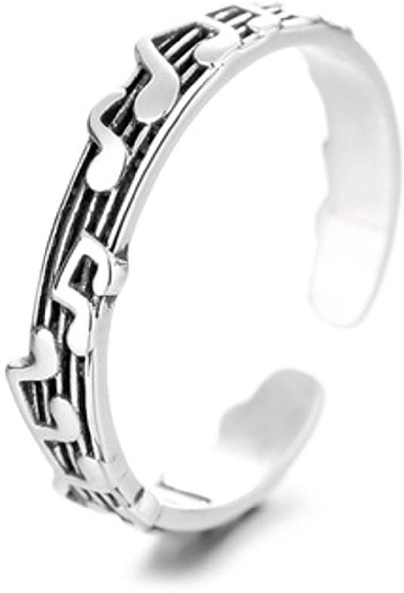Dailygoods- Muziekringen Verstelbaar - Hypoallergene Sieraden - Minimalistisch Design - Stapelbaar Accessoire - Dainty Fashion - Ideaal Cadeau