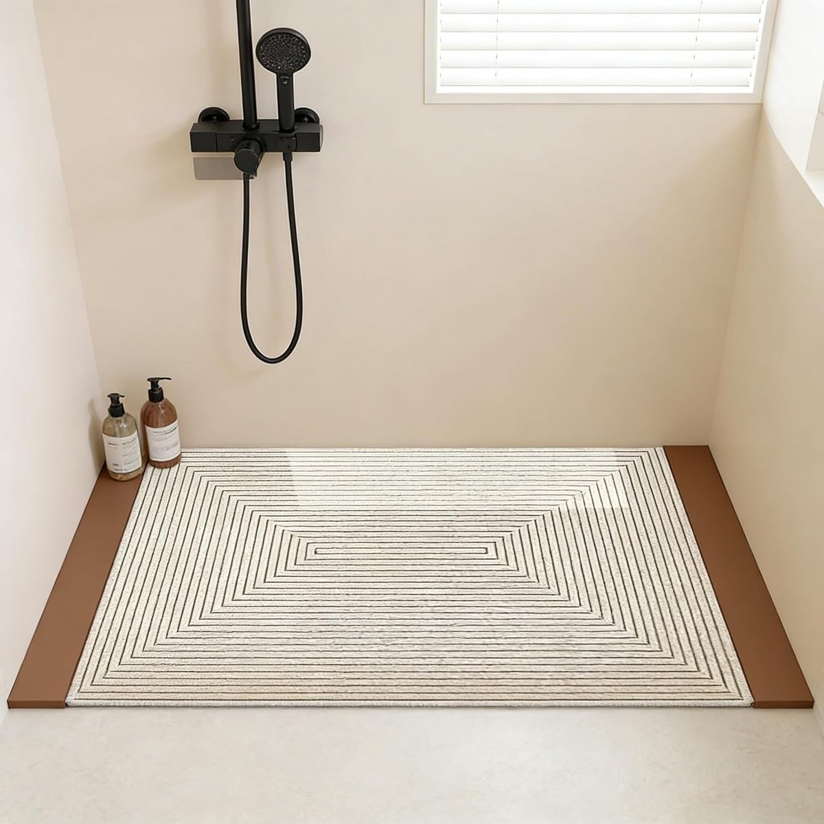Antislip Badmat, Sneldrogend en Comfortabel, PVC Loofah met Afvoergaatjes, Ideaal voor Bad