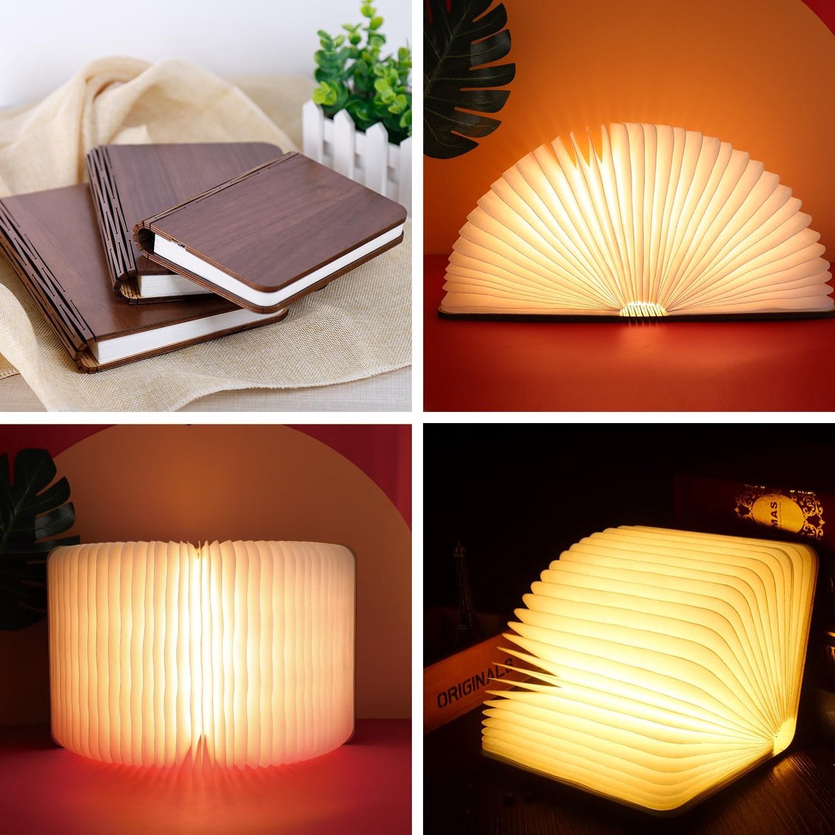 12 Cm Boeklamp Hout - Opvouwbare Boekenlamp thumbnail 2