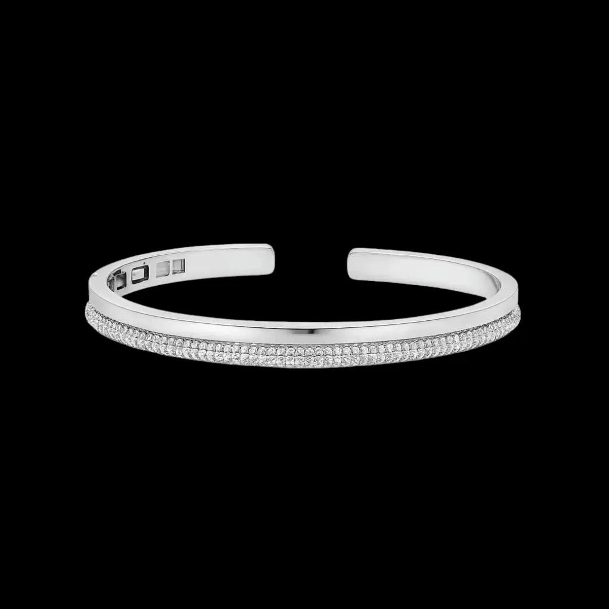 Victoria Valenza Zilverkleurige Armband met Zirkonia Stenen - Armband - Zilverkleurig - Zirkonia