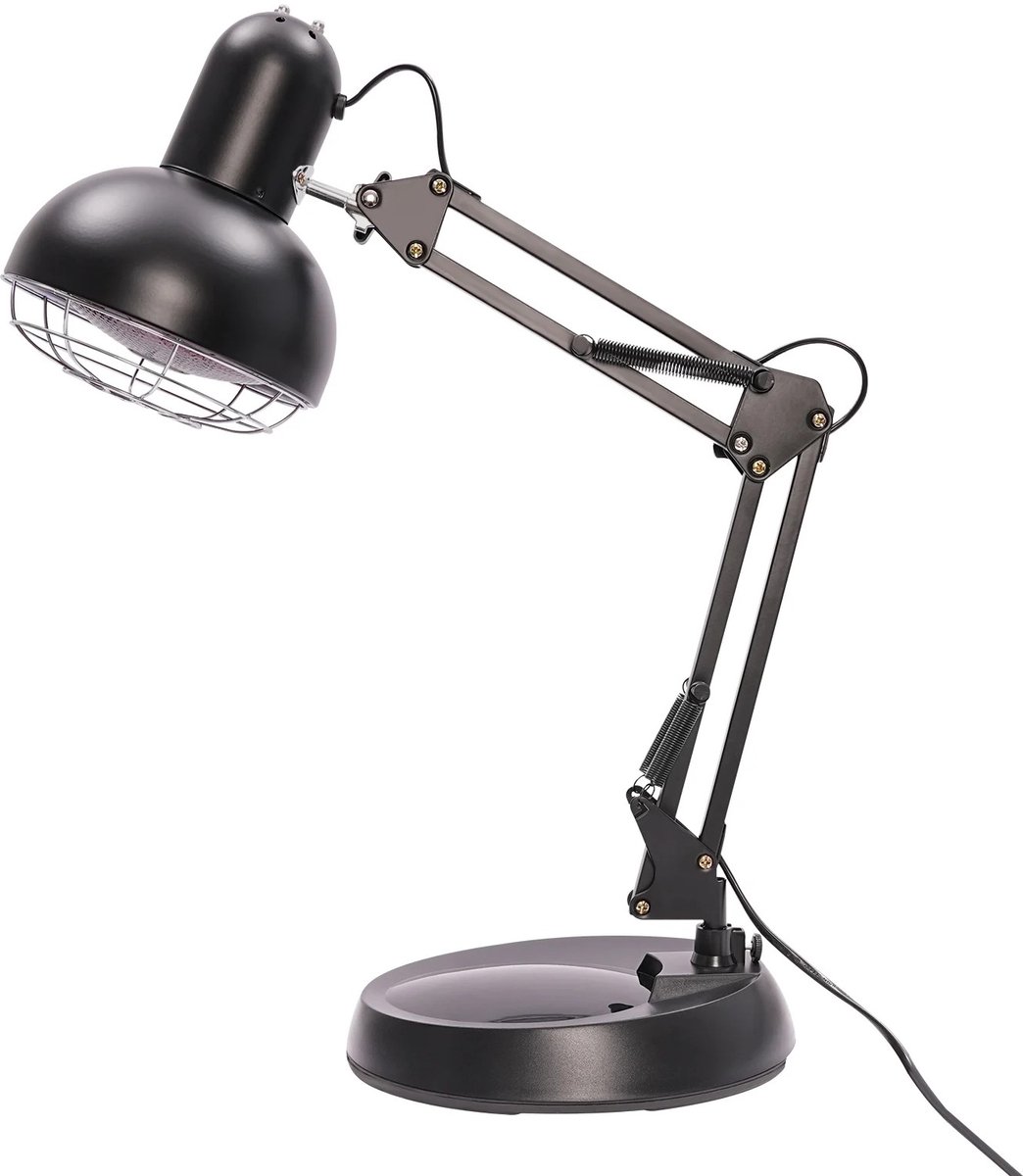DIMICO - Infraroodlamp - Infraroodtherapie - Rood Licht Lamp - Warmtelamp - 150W - Anti-verbrandingskap - Spierpijn - Zwart
