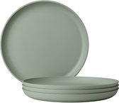 Assiette petit-déjeuner Mepal Silueta – 4 pièces – Assiettes de camping – Sauge nordique