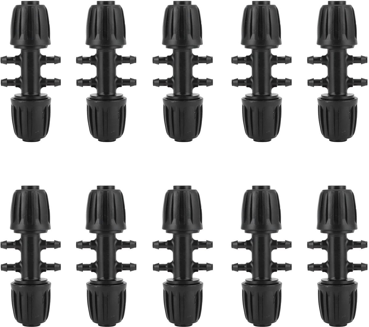 Dailygoods - Barbed Wire Verbindingsconnector - 10 Stuks Tuinslang Adapter voor Irrigatie - Geschikt voor 16mm Tuinslang - Handig voor Tuinieren - Per...