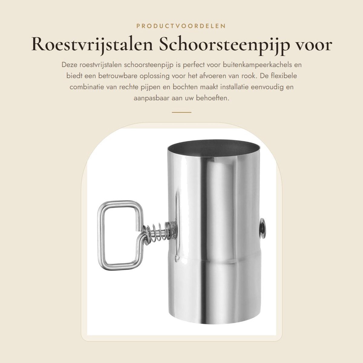 Dailygoods - Roestvrijstalen Schoorsteenpijp voor Buitenkampeerverwarming
