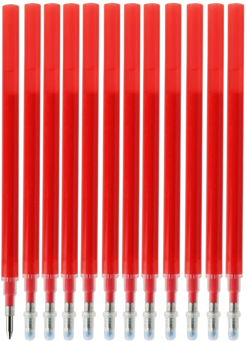 Dailygoods- Navullingen 0,7 mm - Set van 12 - Afwasbaar - Sneldrogend - Vloeibaar Schrijven - Hoogwaardige Kwaliteit - Gelpenvullingen