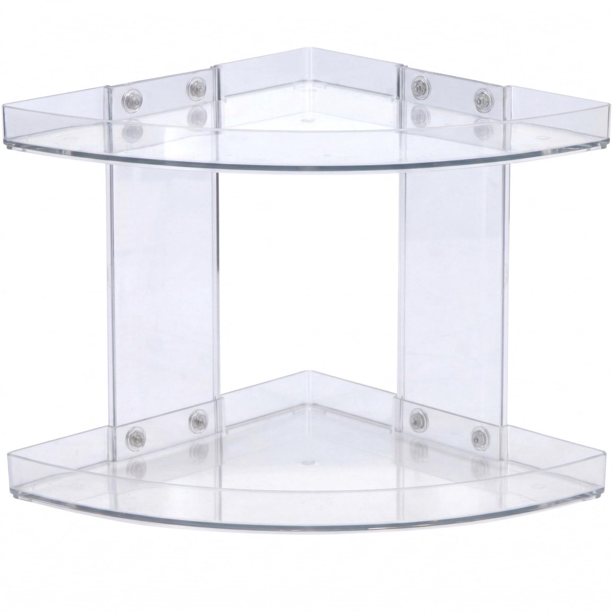 Dailygoods- Make-up Organizer - Transparant PET - Hoekrek - 2 Niveaus - Ruimtebesparend - 205 x 205 x 200 mm - Overzichtelijke Indeling - Cosmetica Organizer