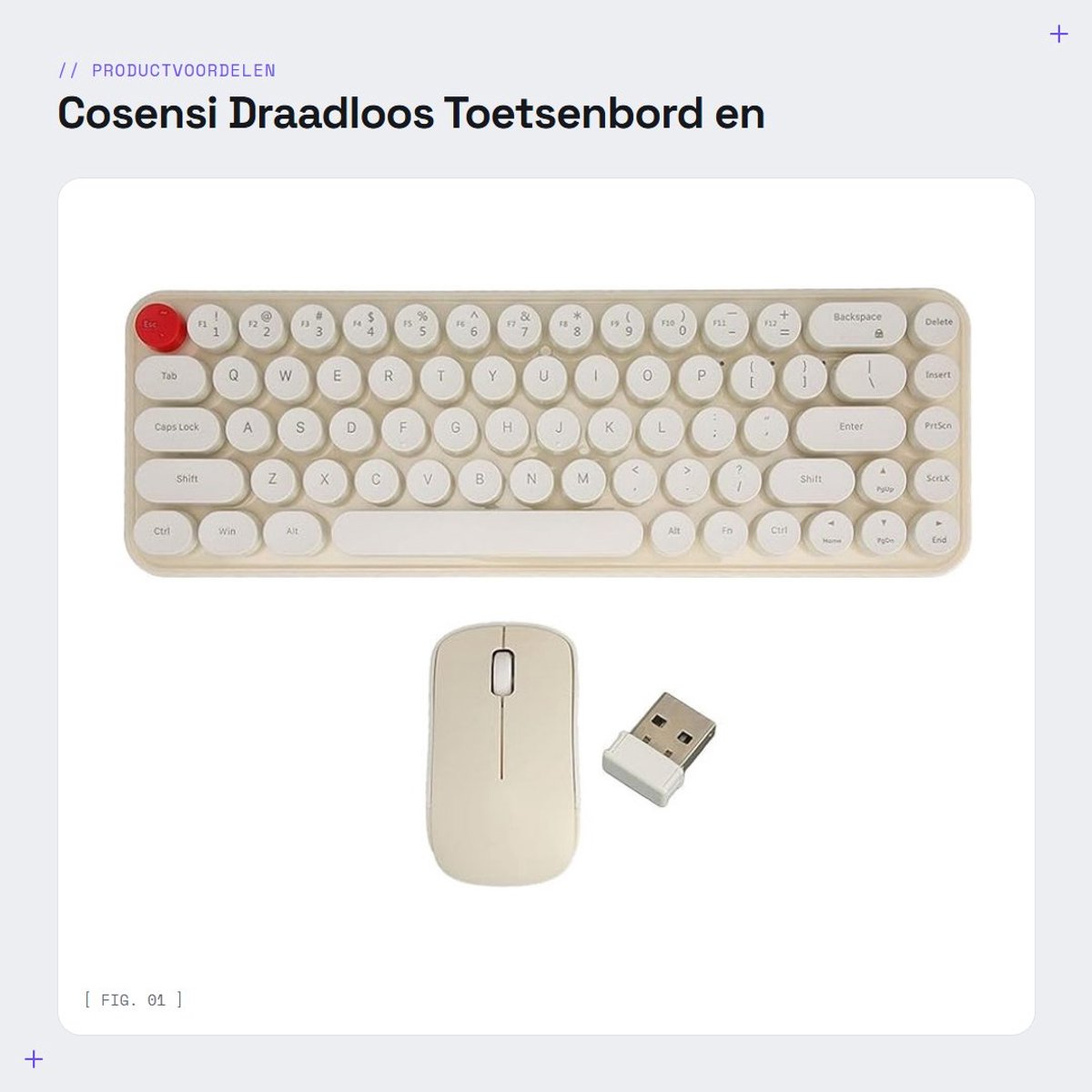 Dailygoods - Draadloos Toetsenbord en Muiscombinatie met Mechanische Toetsen