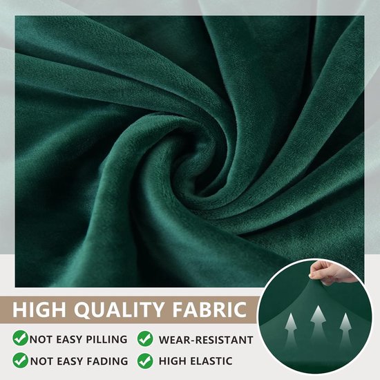 Bankhoes Bankstel - Meubelbeschermer Hoezen - Interieur Vernieuwen - Elastische Band - W60-90cm D30-55cm - Groen — afbeelding 5