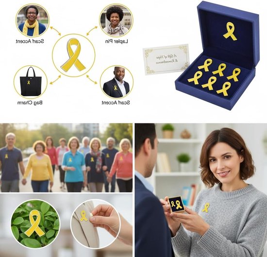 Set van 12 Emaille Metalen Insignes voor Steun en Goede Doelen, 2cm, Duurzame Collectie Naald voor Donaties — afbeelding 4