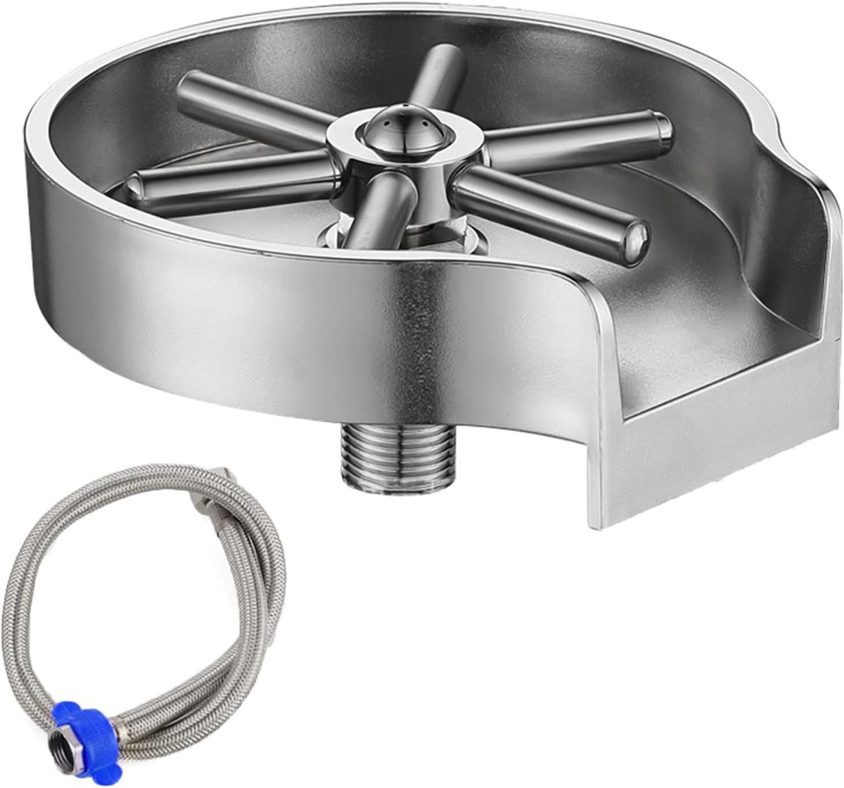 Glazen Spoelbak - Spoelbak Accessoire - Keuken Reinigen - Roestvrij Staal - Universeel - Zilver