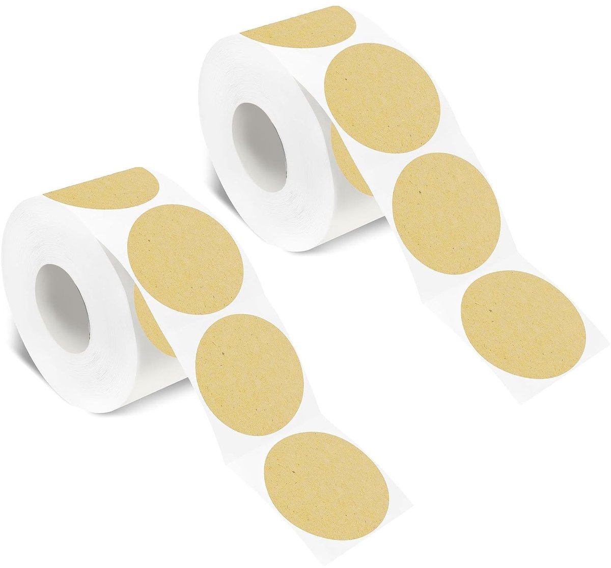 Dailygoods- Kraftstickers 1000 stuks - Ronde Etiketten - Bruin Kraftpapier - Zelfklevend - Waterdicht - 2,5 cm diameter