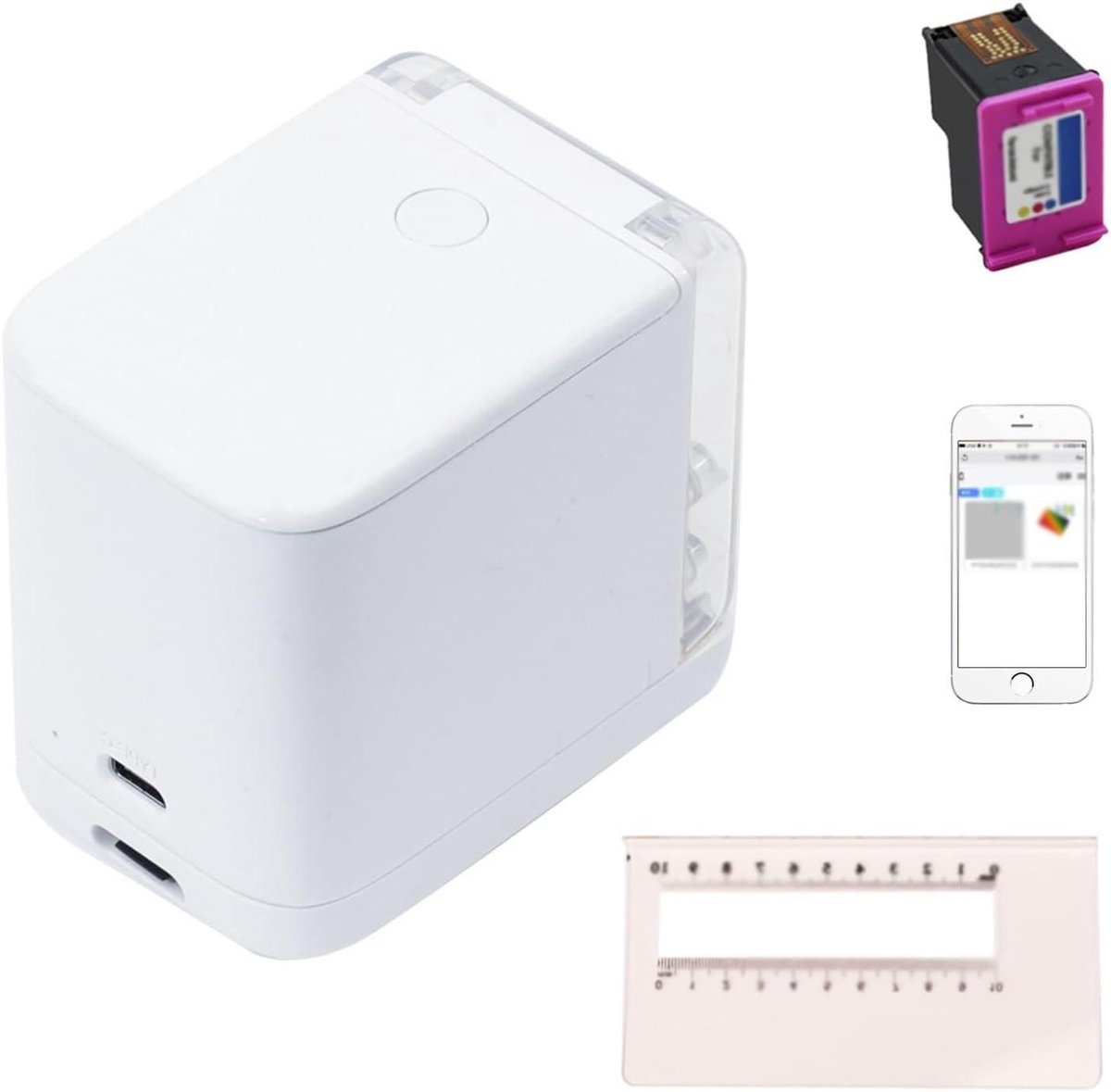 Mini Printer - Handheld Printer - Creatief Ontwerpen - App Bediening - 6 Uur Werktijd - Kleur