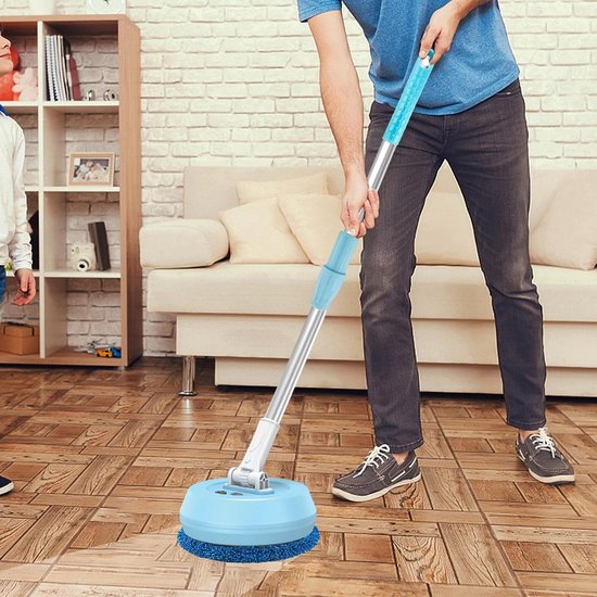 Elektrische Vegen - Draadloze Mop - Vloeren Schoonmaken - 180 Graden Rotatie - 138 cm - Wit — afbeelding 2