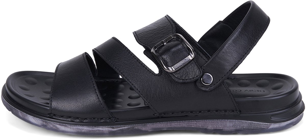 DESA COMFORT Sandalen Leer Mannen Schoenpunt: Nez rond Zwart