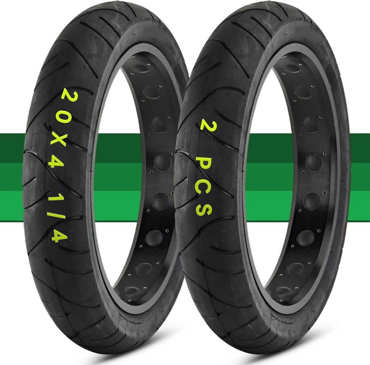 Fatband Fiets - Buitenband Vette Fiets - Comfortabel Fietsen - Slijtvast Antislip Profiel - 20x4.1/4 inch - Zwart