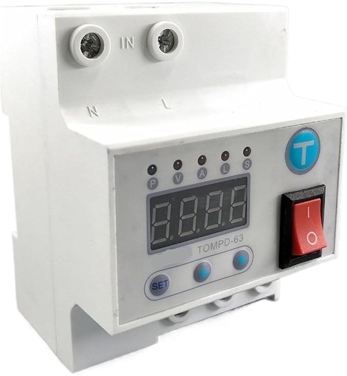Overspanningsbeveiliging - Onderspanningsrelais - Elektrische Beveiliging - Thermo-magnetisch - 63A - Grijs