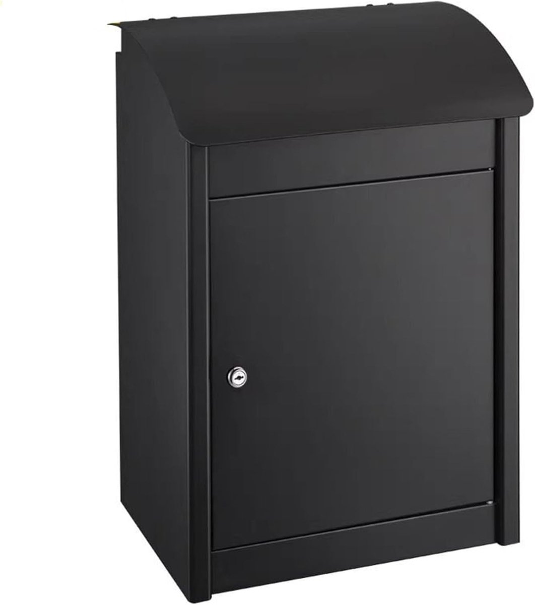 Brievenbus Buiten - Postbak - Post Ontvangen - Afsluitbaar Met Sleutel - 36 x 50 x 24 cm - Zwart