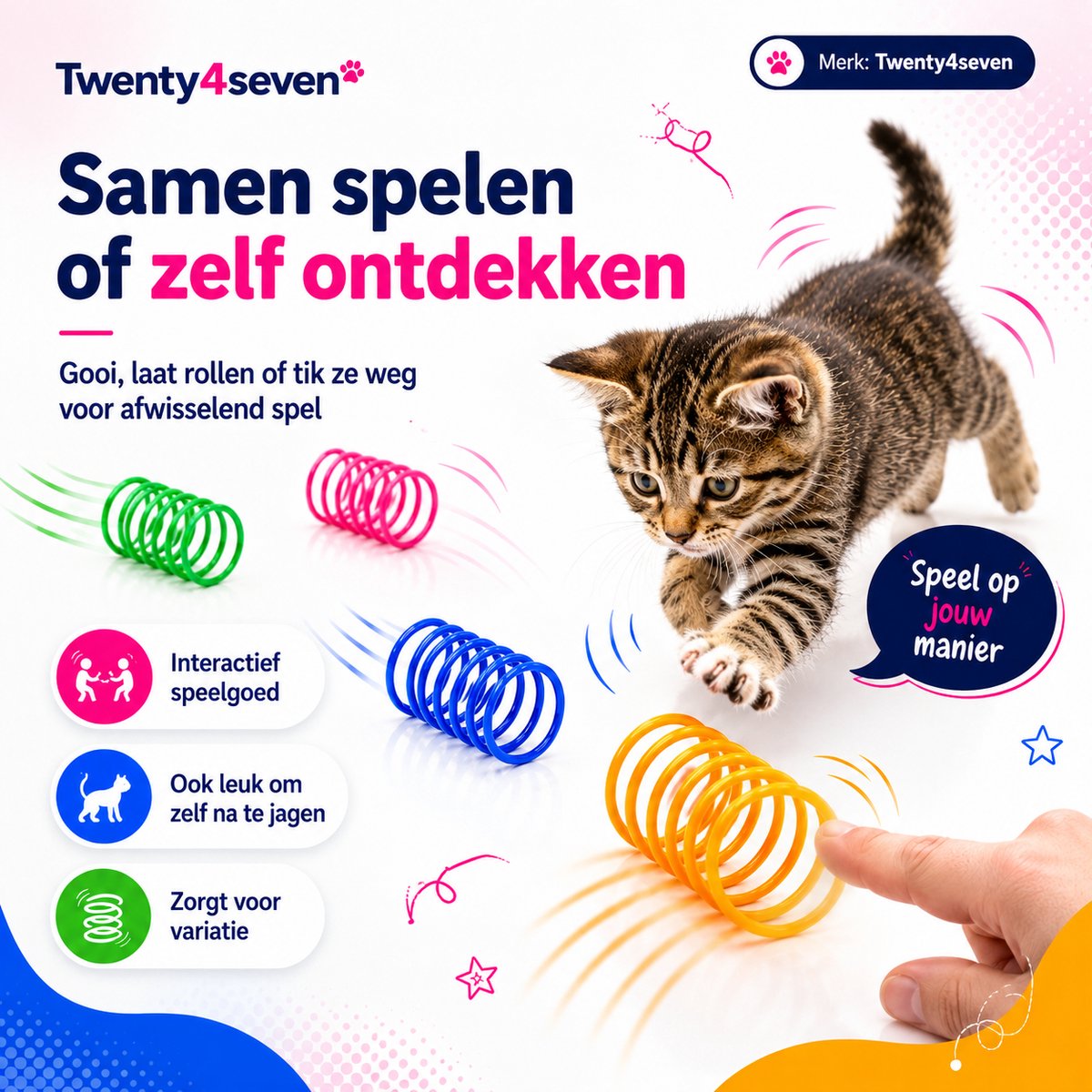 BronStore Twenty4seven Kattenspeelgoed Veertjes 10 Stuks thumbnail 5