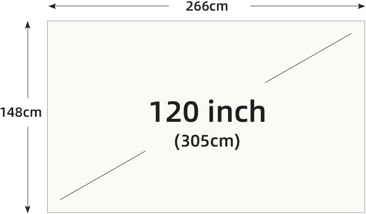 Projectiescherm - Filmscherm Beamer - Thuisbioscoop Ervaring - Anti-licht Coating - 120 Inch - Wit