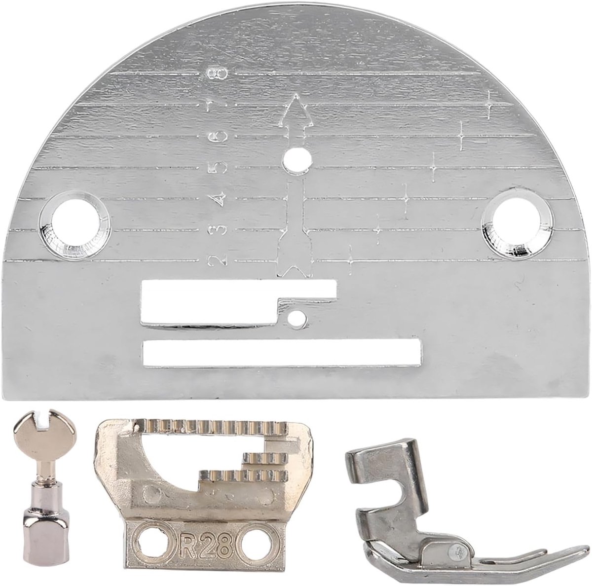 Naaimachine Onderdelen Set - Naaiservice Kit - Stabiel Naaien - Metalen Textuur - 4 Delig - Zilver