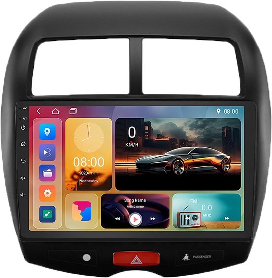 Auto Navigatie Systeem - Multimedia Speler - Navigatie en Entertainment - Android met CarPlay - 9 Inch Scherm - Zwart