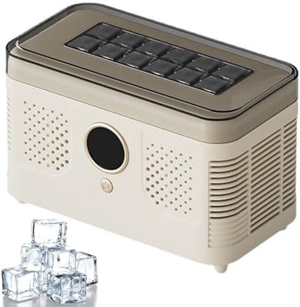 Draagbare ijsmachine - Mini ijsmaker - Snelle ijsblokjes maken - 12 blokjes per cyclus - 19.2x10.5x12.8cm - Groen