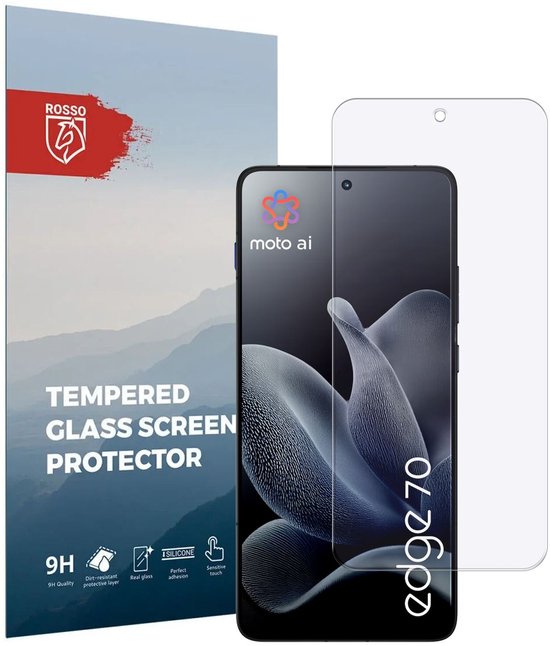 Rosso Screen Protector Geschikt voor Motorola Edge 70 | 9H Tempered Glass | Glasplaatje | Beschermlaag | Beschermglas | 9H Hardheid