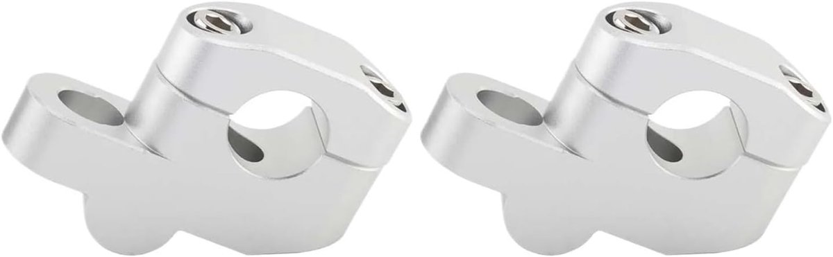 Motorfiets Stuurverhogers - Stuurverhoging Riser - Comfortabeler Rijden - Verstelbare Hoogte - 22-28mm Stuur - Zilver