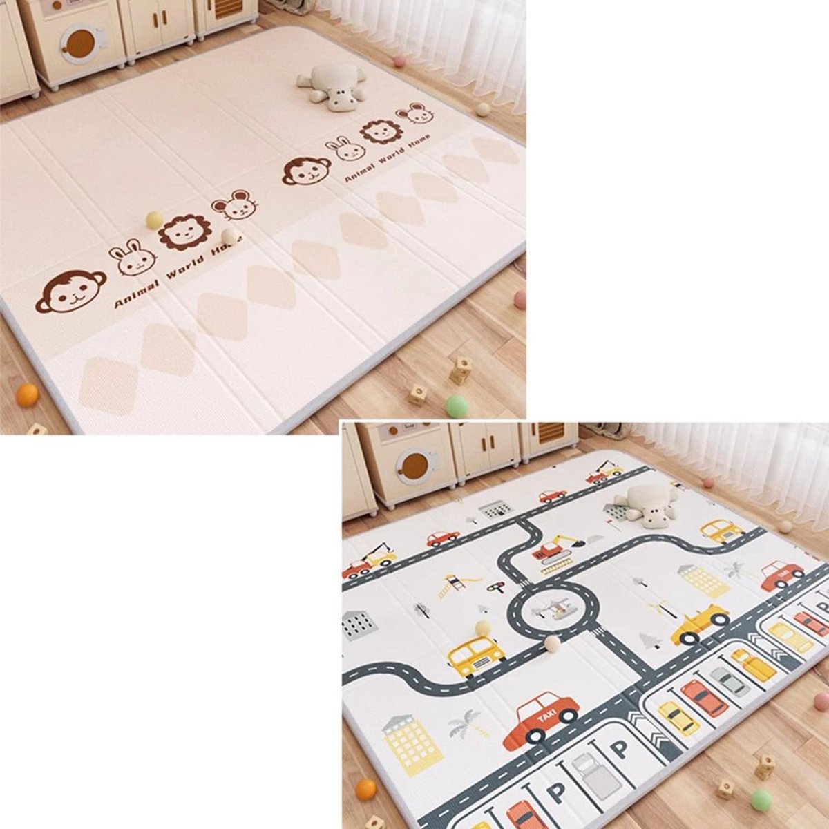 Baby Speelkleed - Kruipmat - Spelen en leren - Extra dikke demping - 150x180cm - Dubbelzijdig