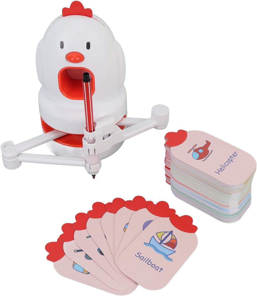 Tekenrobot voor Kinderen - Interactieve Tekenmachine Educatief Speelgoed - Creatief Leren - Met 130 Kaarten - 23 x 18 cm