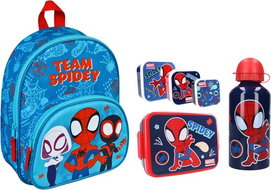 Spidey schoolset; rugzak en lunchset 5-delig