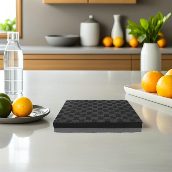 Blender Antislip Mat - Trillingsdemper Keukenapparaat - Keukenapparaten Stabiliseren - Schokabsorberende Geluidsreductie - 30x25x4 cm - Zwart-grijs van Blender — afbeelding 4