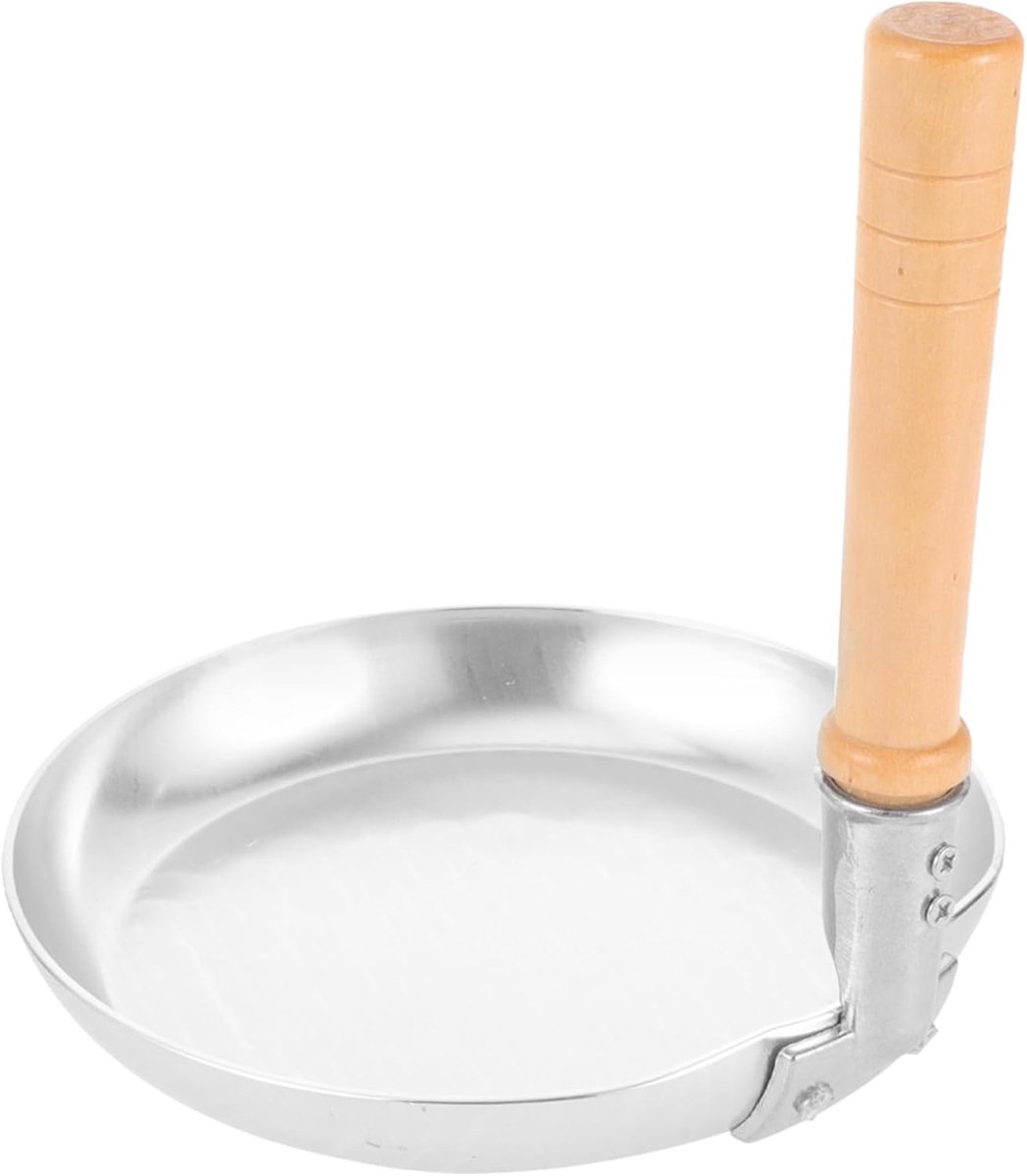Koekenpan Set - Omeletpan Wokpan - Ontbijt Maken - Antiaanbaklaag - 18.5 cm - Zilver